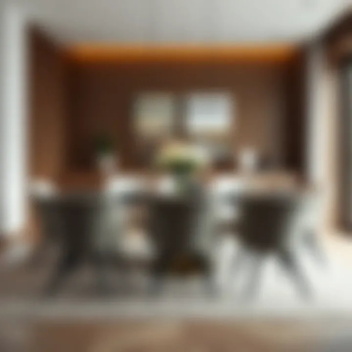 Contemporary chairs complementing a butterfly dining set