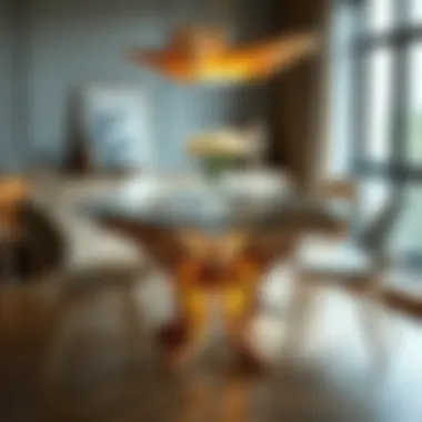 Elegant butterfly-inspired dining table design