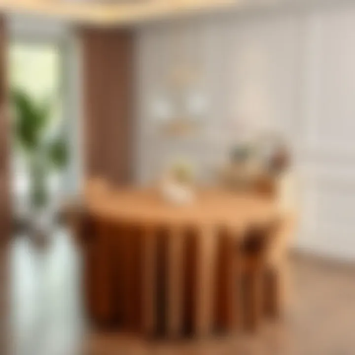 Elegant Round PVC Table Cover Elegant round PVC table cover enhancing dining aesthetics